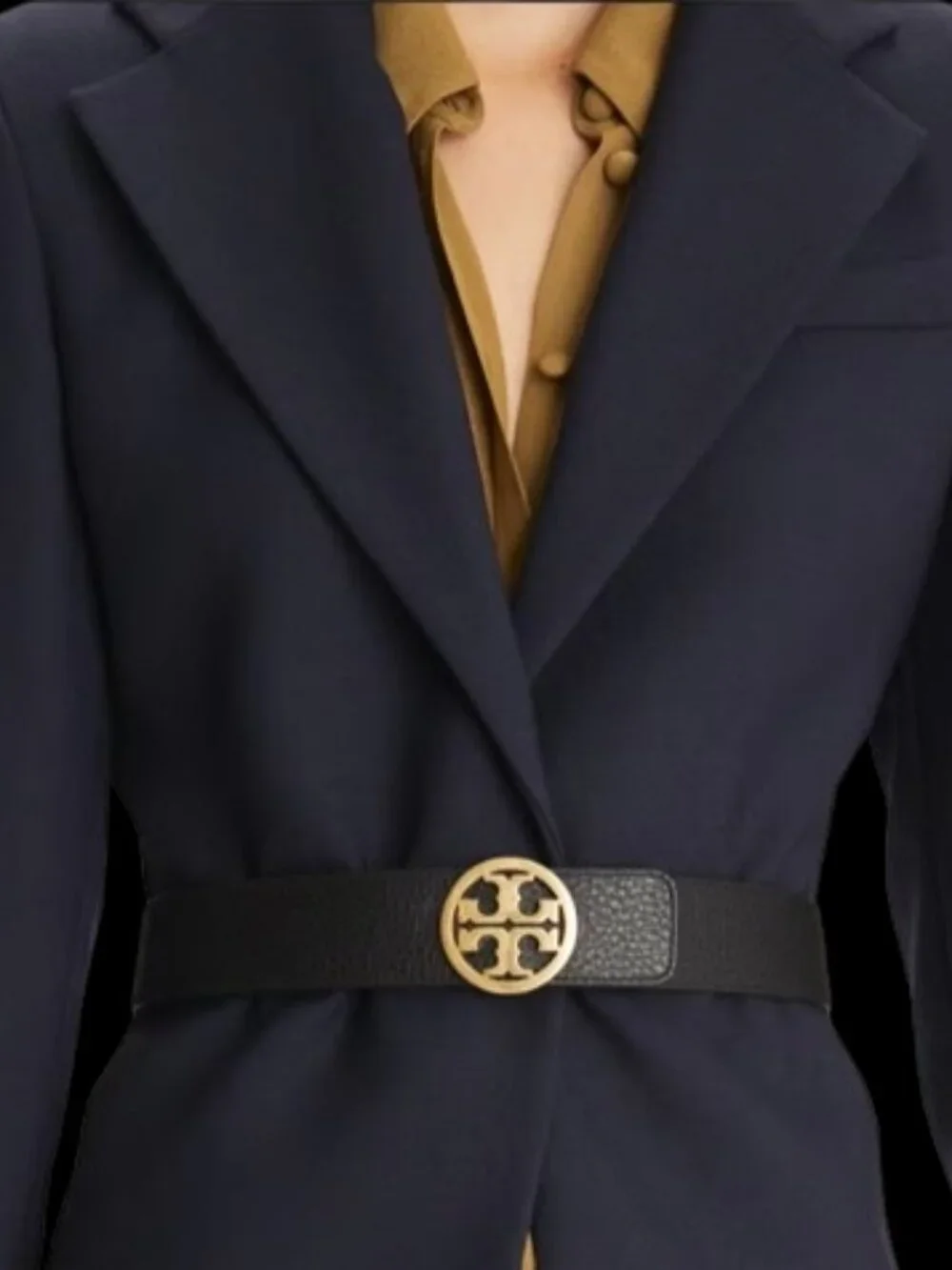 Tory Burch Reversible Leather Logo Belt